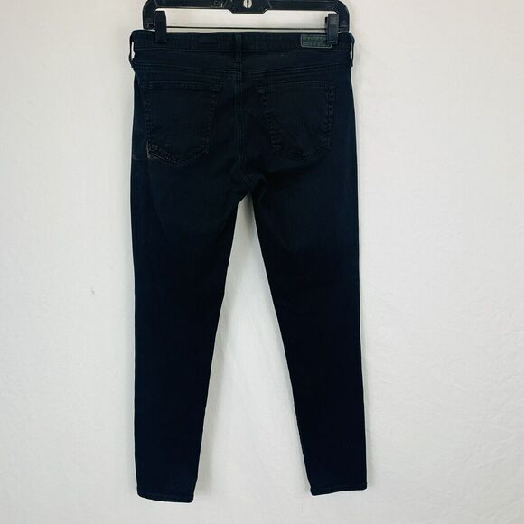 Adriano Goldschmied Jeans The Stevie Slim Straight Leg Jeans Black Mid Rise 27 - Picture 7 of 11